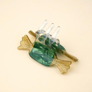 Coucou Suzette ククシュゼット Green Christmas Candy Mini Hair Claw グリーンクリスマスキャンディ ミニヘアクリップ