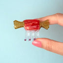 Coucou Suzette ククシュゼット Red Christmas Candy Mini Hair Claw レッドクリスマスキャンディ ミニヘアクリップ