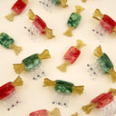 Coucou Suzette ククシュゼット Red Christmas Candy Mini Hair Claw レッドクリスマスキャンディ ミニヘアクリップ