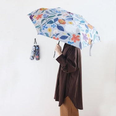 松尾ミユキ Matsuo Miyuki Folding umbrella Plants-Rabbits 晴雨兼用 折りたたみ傘 110823