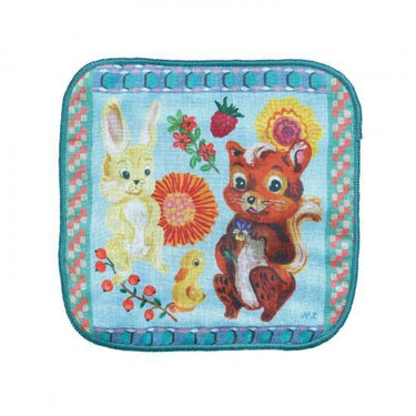 NathalieLete ナタリーレテ Nathalie Lete Gauze Hand Towel Squirrel-BL 5110114