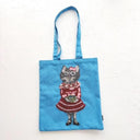 NathalieLete ナタリーレテ Nathalie Lete Fluffy Rectangle tote bag Gray cat 511042