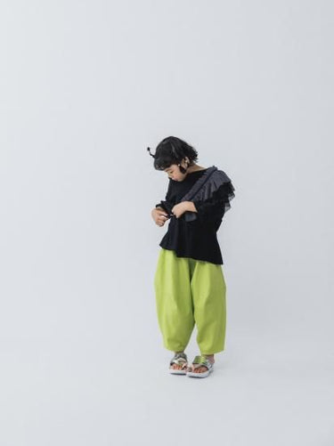 ★入荷済み★BASIC★ns-621-005 nunuforme ヌヌフォルム オックスポインテッドパンツ LightGreen