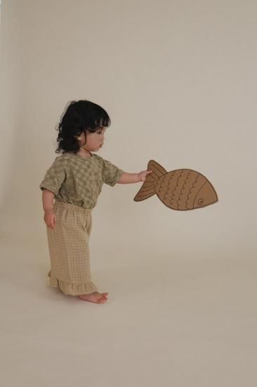 organic zoo オーガニックズー Dusky Checkboard Terry Boxy T-Shirt 16SOTDCOZ