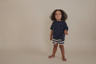 organic zoo オーガニックズー Navy Terry Boxy T-Shirt 16SOTNOZ