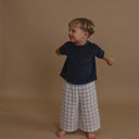 organic zoo オーガニックズー Navy Window Check Wide Leg Pants 16NWCWL