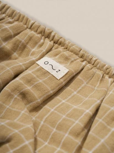 organic zoo オーガニックズー Grid Check Shortie Wheat 16SWGCOZ