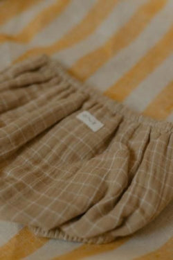 organic zoo オーガニックズー Grid Check Shortie Wheat 16SWGCOZ