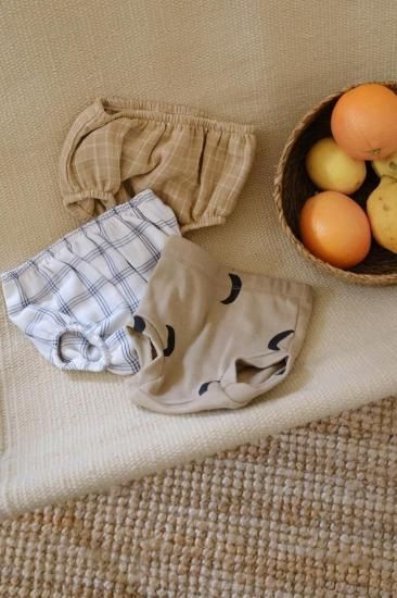 organic zoo オーガニックズー Grid Check Shortie Wheat 16SWGCOZ