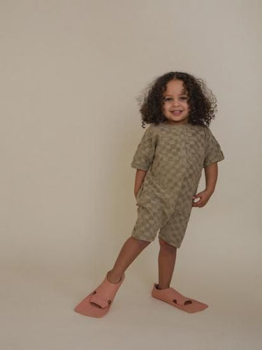 organic zoo オーガニックズー Dusky Checkboard Terry Beach Romper 16BRDCOZ