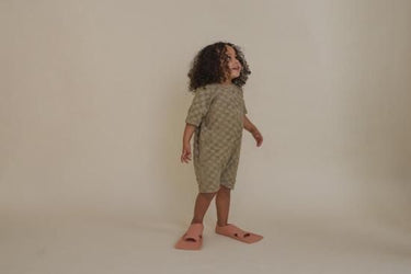 organic zoo オーガニックズー Dusky Checkboard Terry Beach Romper 16BRDCOZ