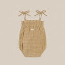 organic zoo オーガニックズー Grid Check Spaghetti Bodysuit Wheat 16SPBWGC
