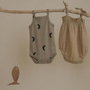 organic zoo オーガニックズー Grid Check Spaghetti Bodysuit Wheat 16SPBWGC