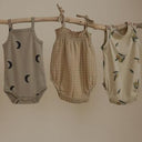 organic zoo オーガニックズー Grid Check Spaghetti Bodysuit Wheat 16SPBWGC
