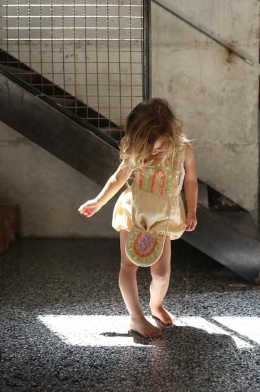 ★2025SS★Kalinka Kids カリンカキッズ Celine Crochet Bag Latte