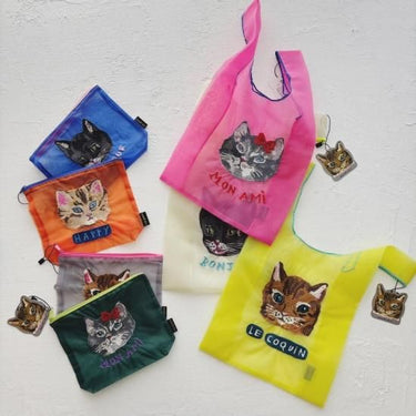 NathalieLete ナタリーレテ Nathalie Lete Organdy Bag S Gray cat オーガンジーバッグ 511132