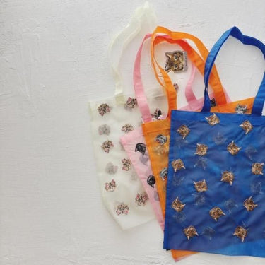 NathalieLete ナタリーレテ Nathalie Lete Organdy Tote bag Blue eye オーガンジーバッグ 511143