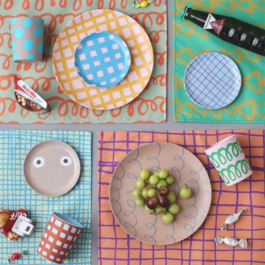 Goma Goma Place mat Narrow check ゴマ プレイスマット 410081