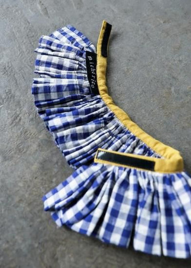 ★先行受注予約★2025AW★michirico DOG★michirico ミチリコ DOG Shirring check gather collar MR-D-003
