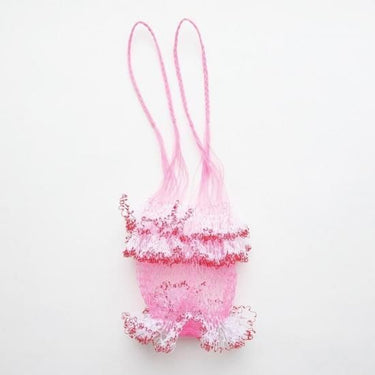 yao ヤオ Net frill bag ネットフリルバッグ LPK×WH 950031