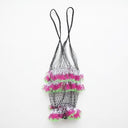 yao ヤオ Net frill bag ネットフリルバッグ Net frill bag BK×PK 950034