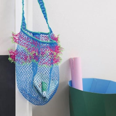 yao ヤオ Net frill shoulder ネットフリルショルダー Blue 950024