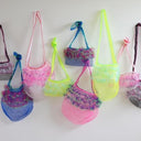 yao ヤオ Net frill shoulder ネットフリルショルダー Blue 950024