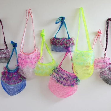 yao ヤオ Net frill shoulder ネットフリルショルダー Blue 950024