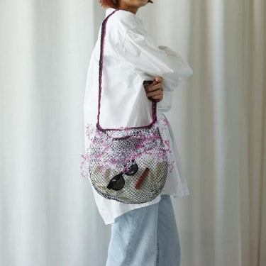 yao ヤオ Net frill shoulder ネットフリルショルダー Pink 950025
