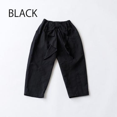 ★8-10月入荷予定ご予約★2025AW★nunuforme ヌヌフォルム バックリボンパンツ Black 03-nf24-629-015