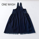 ★8-10月入荷予定ご予約★2025AW★nunuforme ヌヌフォルム デニムジップアップジャンスカ one-Wash adult 04-nf24-490-038