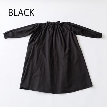 ★8-10月入荷予定ご予約★2025AW★nunuforme ヌヌフォルム ネックドロストワンピ Black 19-nf24-495-012
