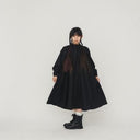 ★8-10月入荷予定ご予約★2025AW★nunuforme ヌヌフォルム ネックドロストワンピ Black 19-nf24-495-012