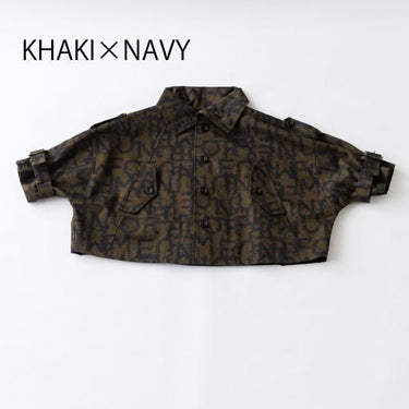 ★8-10月入荷予定ご予約★2025AW★nunuforme ヌヌフォルム ワイドジャケット Khaki×Navy 29-nf24-106-244
