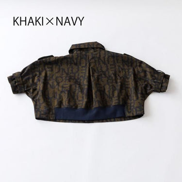 ★8-10月入荷予定ご予約★2025AW★nunuforme ヌヌフォルム ワイドジャケット Khaki×Navy 29-nf24-106-244