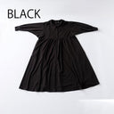 ★8-10月入荷予定ご予約★2025AW★nunuforme ヌヌフォルム ボリュームギャザーワンピース adult Black 34-nf24-491-246