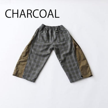 ★8-10月入荷予定ご予約★2025AW★nunuforme ヌヌフォルム チェックヘムタブパンツ Charcoal 35-nf24-631-251