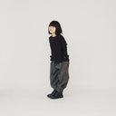 ★8-10月入荷予定ご予約★2025AW★nunuforme ヌヌフォルム チェックヘムタブパンツ Charcoal 35-nf24-631-251