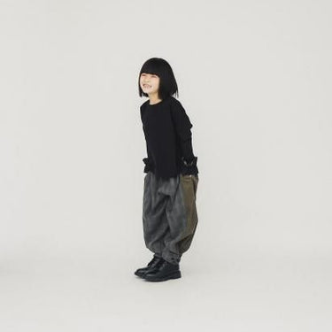 ★8-10月入荷予定ご予約★2025AW★nunuforme ヌヌフォルム チェックヘムタブパンツ Charcoal 35-nf24-631-251