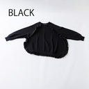 ★8-10月入荷予定ご予約★2025AW★nunuforme ヌヌフォルム ラウンドフリルトレーナー Black 47-nf24-992-714