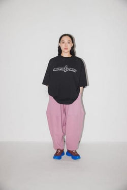 ★8-10月入荷予定ご予約★2025AW★nunuforme ヌヌフォルム スウェットポインテッドパンツ Pink ns-921-503