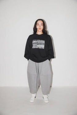 ★8-10月入荷予定ご予約★2025AW★nunuforme ヌヌフォルム スウェットポインテッドパンツ Gray ns-921-503