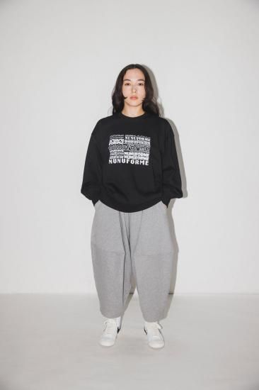 ★8-10月入荷予定ご予約★2025AW★nunuforme ヌヌフォルム スウェットポインテッドパンツ Gray ns-921-503