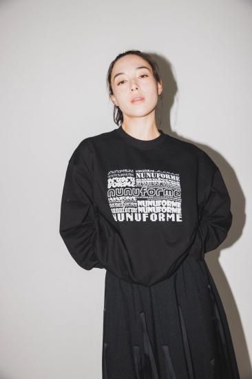 ★8-10月入荷予定ご予約★2025AW★nunuforme ヌヌフォルム various nunuformeロゴ Black nt24-002-11