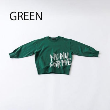 ★8-10月入荷予定ご予約★2025AW★nunuforme ヌヌフォルム ビックロゴプリント Green nt24-002-14