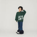 ★8-10月入荷予定ご予約★2025AW★nunuforme ヌヌフォルム ビックロゴプリント Green nt24-002-14