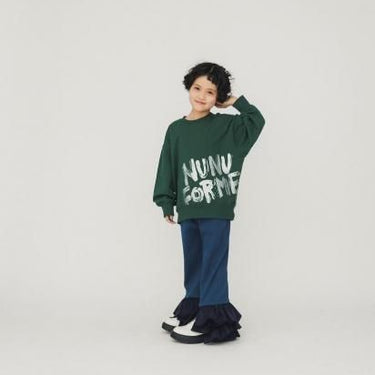★8-10月入荷予定ご予約★2025AW★nunuforme ヌヌフォルム ビックロゴプリント Green nt24-002-14