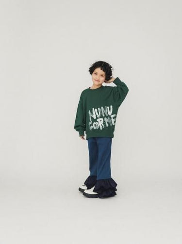 ★8-10月入荷予定ご予約★2025AW★nunuforme ヌヌフォルム ビックロゴプリント Green nt24-002-14