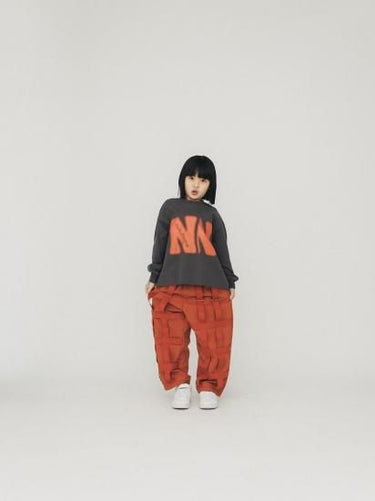 ★8-10月入荷予定ご予約★2025AW★nunuforme ヌヌフォルム NNプリント Charcoal nt24-007-03