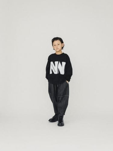 ★8-10月入荷予定ご予約★2025AW★nunuforme ヌヌフォルム NNプリント Black nt24-007-03